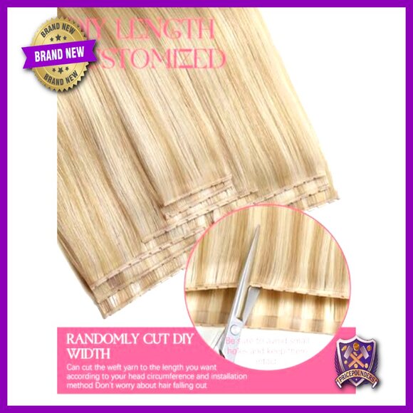 20 Inch Human Hair Extensions Glueless Micro Bead Weft 100G Remy Hair main image 5